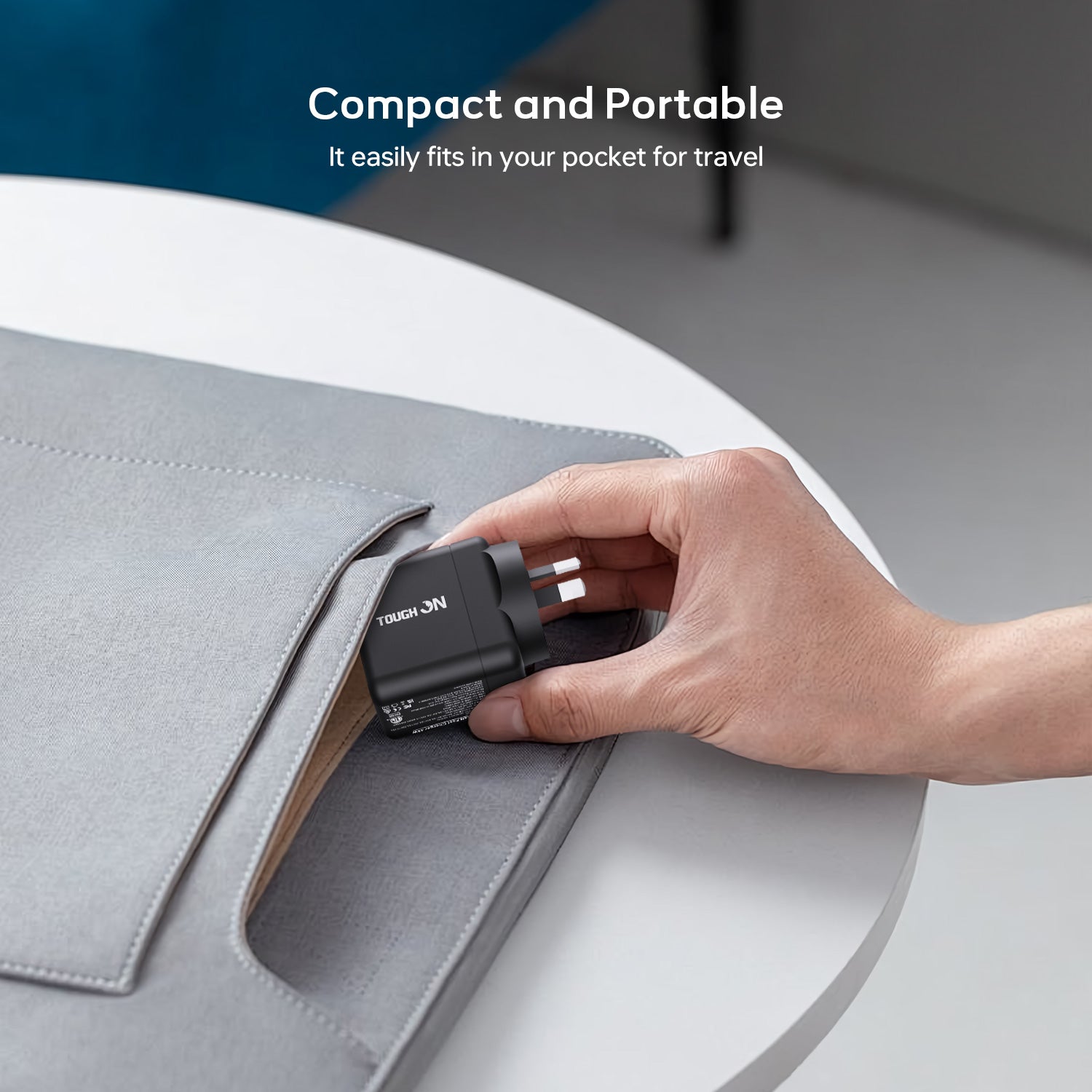 2 Pack Tough on 45W 3 Port PD & QC 3.0 Wall Charger