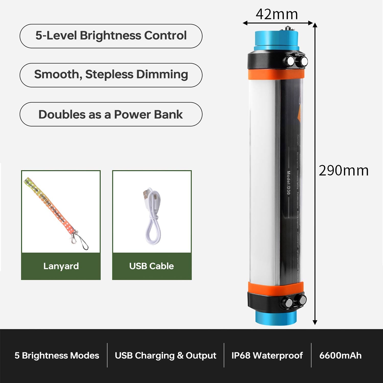 Multi Function Camping Torch with Power Bank