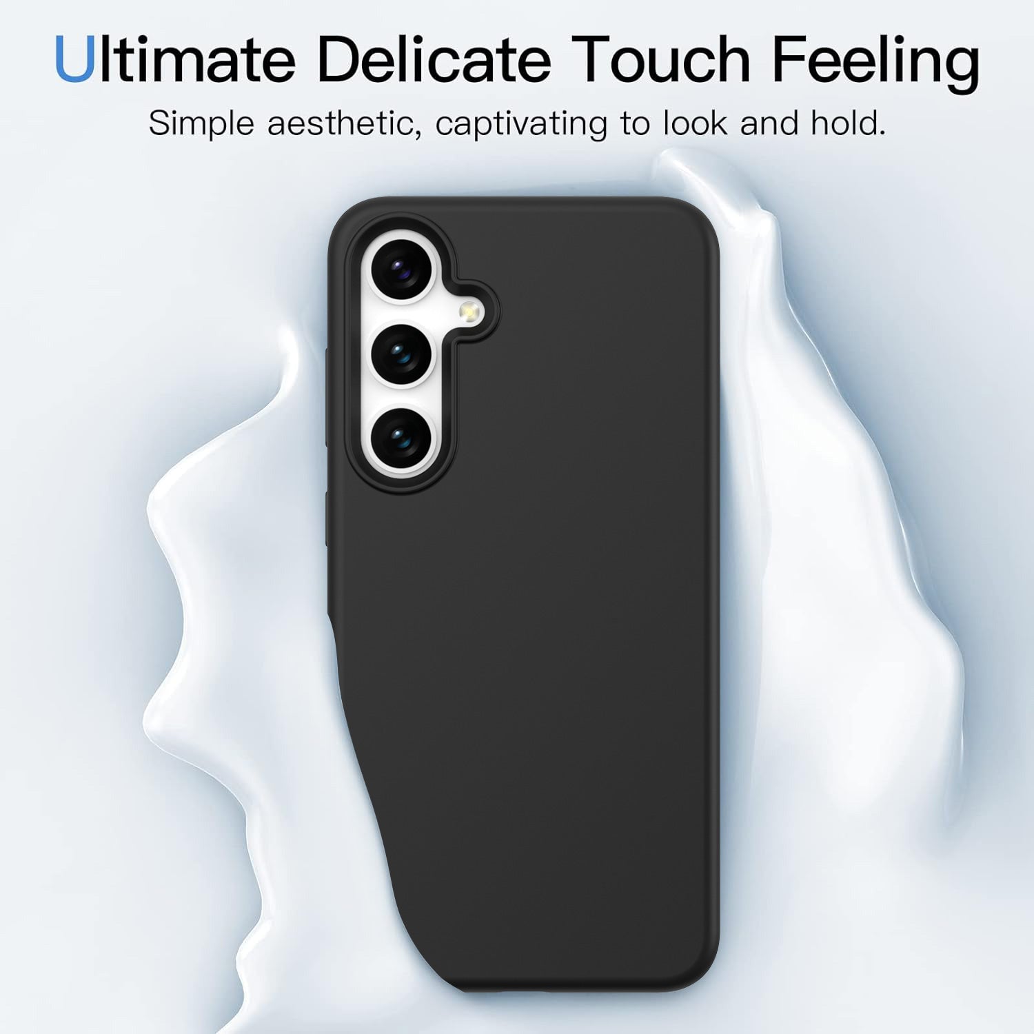 Tough On Samsung Galaxy S24 Plus 5G Liquid Silicone Case Black