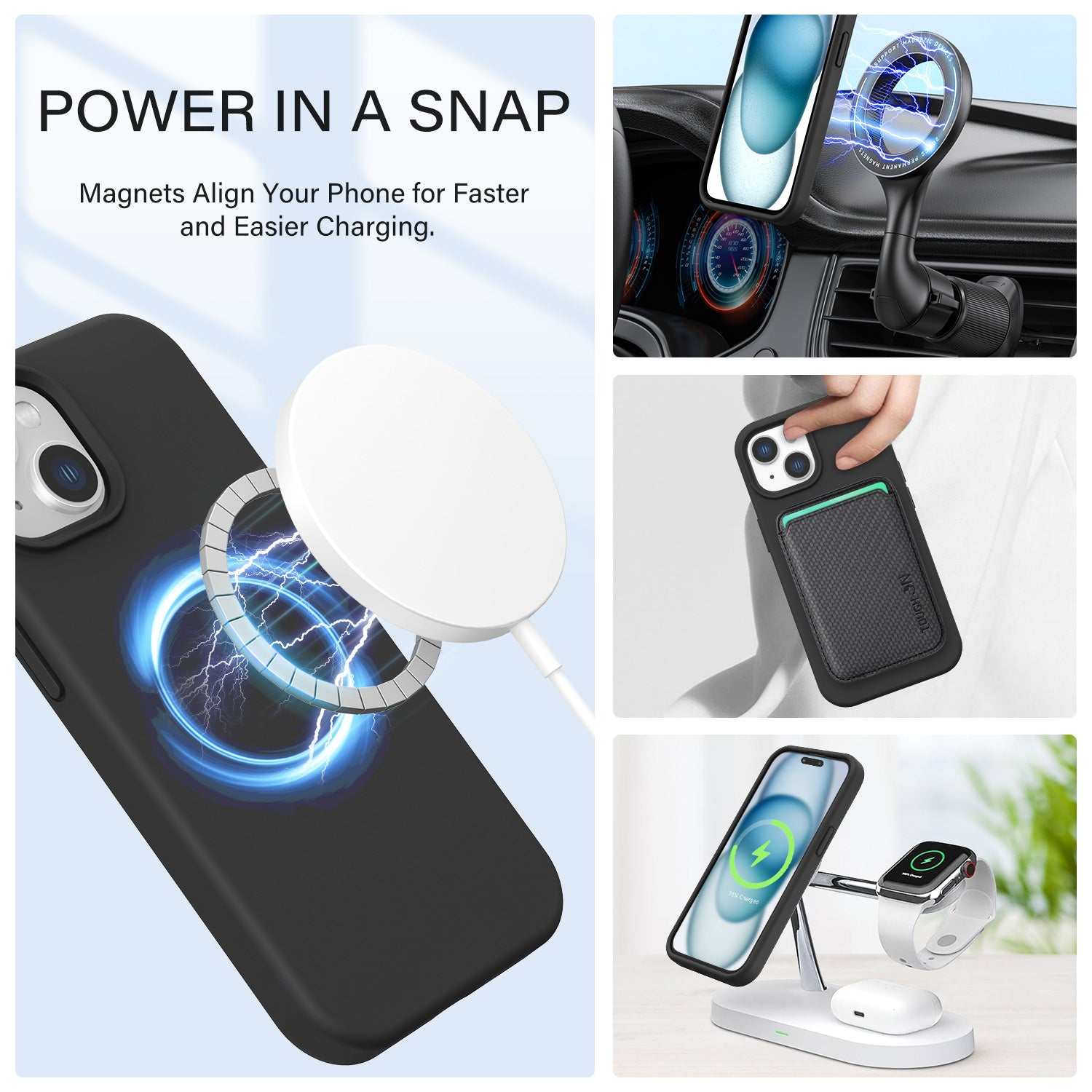 Tough On iPhone 16e / iPhone 15 Strong Liquid Silicone Case with Magsafe