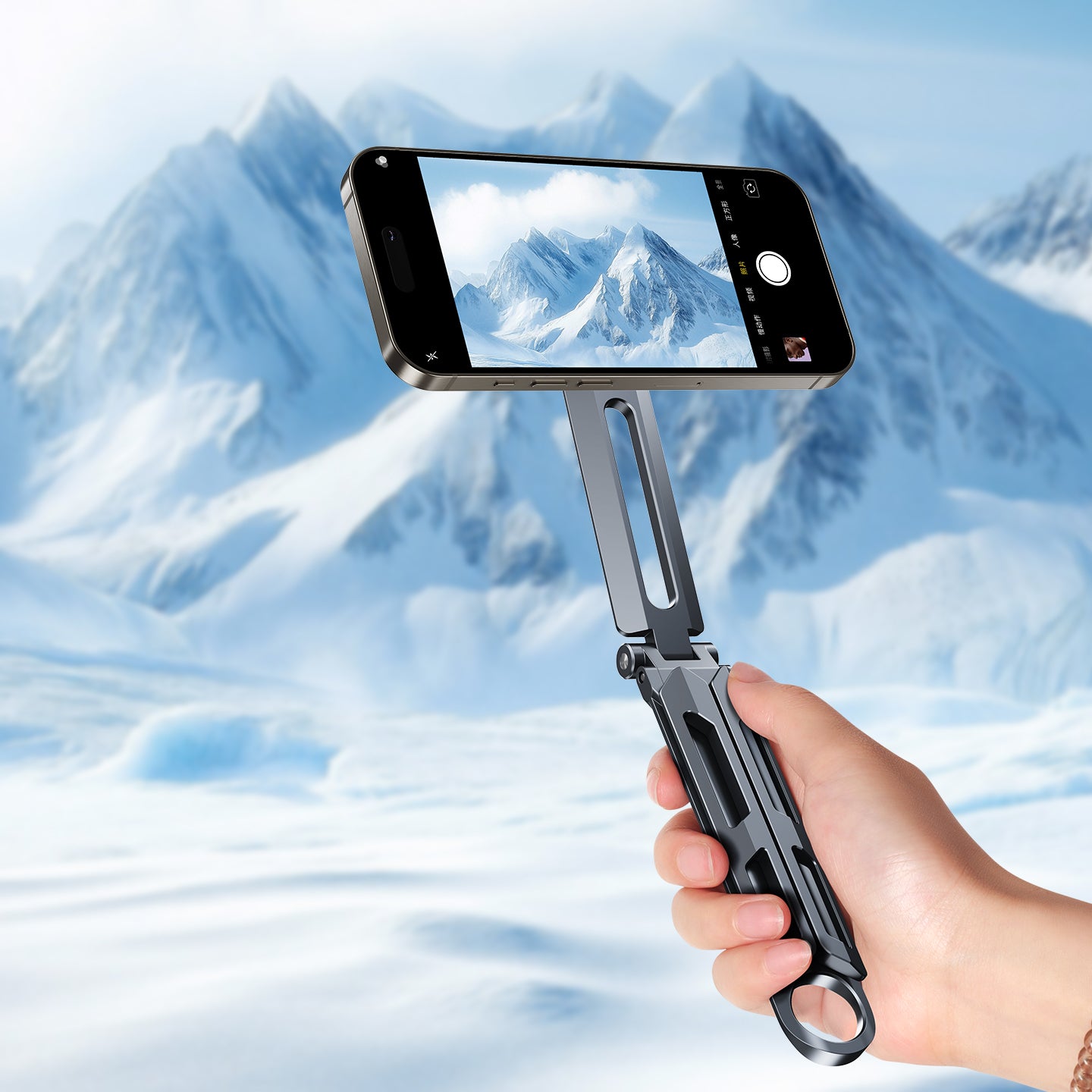 Magnetic Tripod Phone Holder Stand Grey