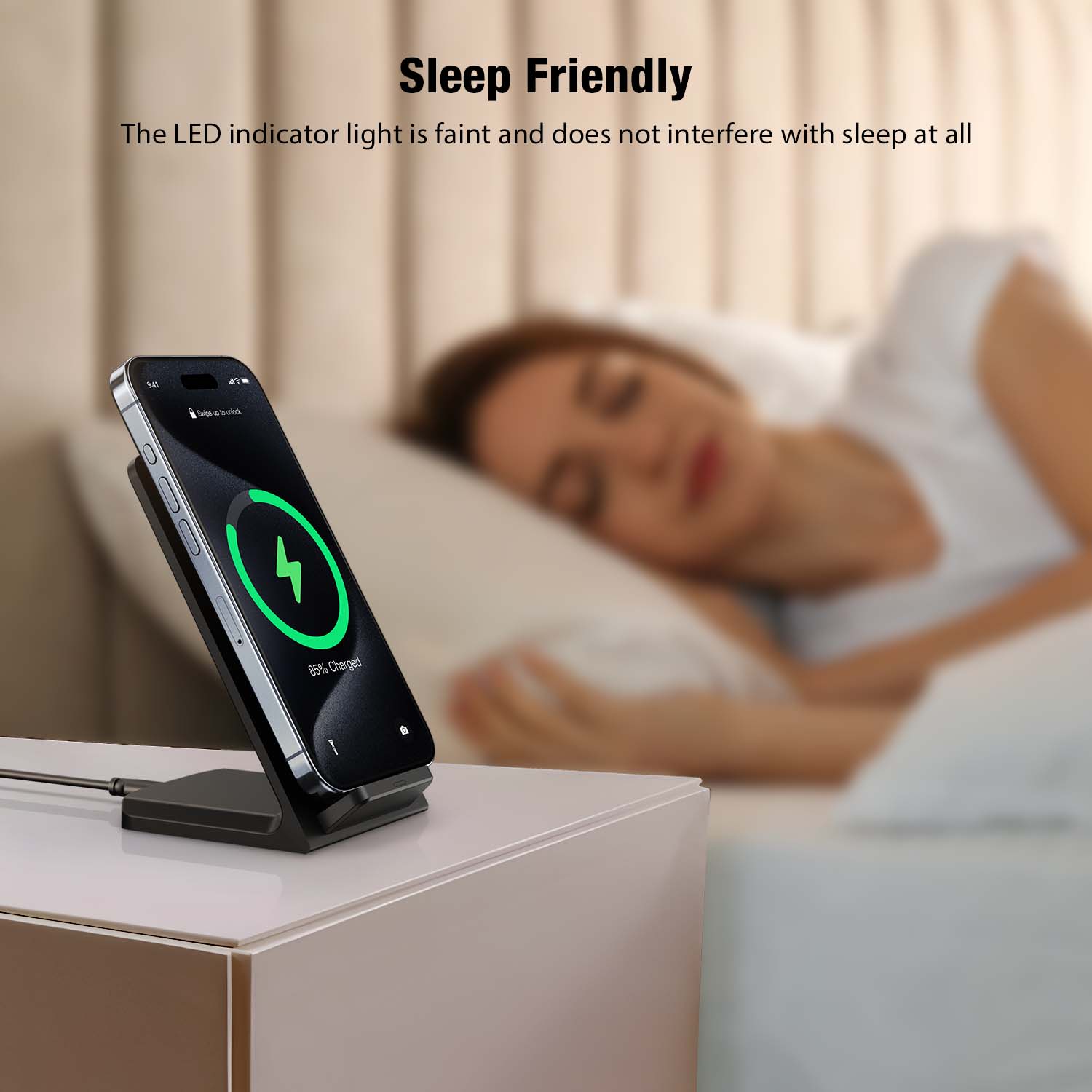 Wireless Charger Stand Station for Apple iPhone & Samsung