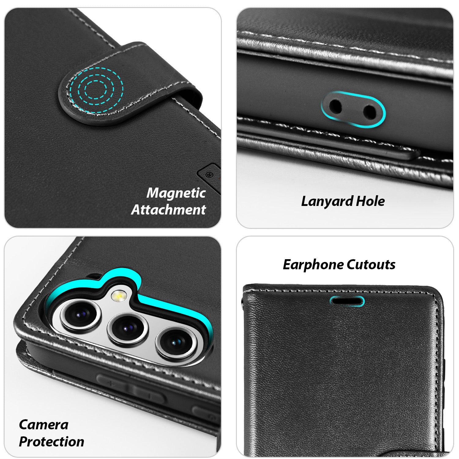 Hanman Samsung Galaxy S23 FE 5G Case Wallet Leather