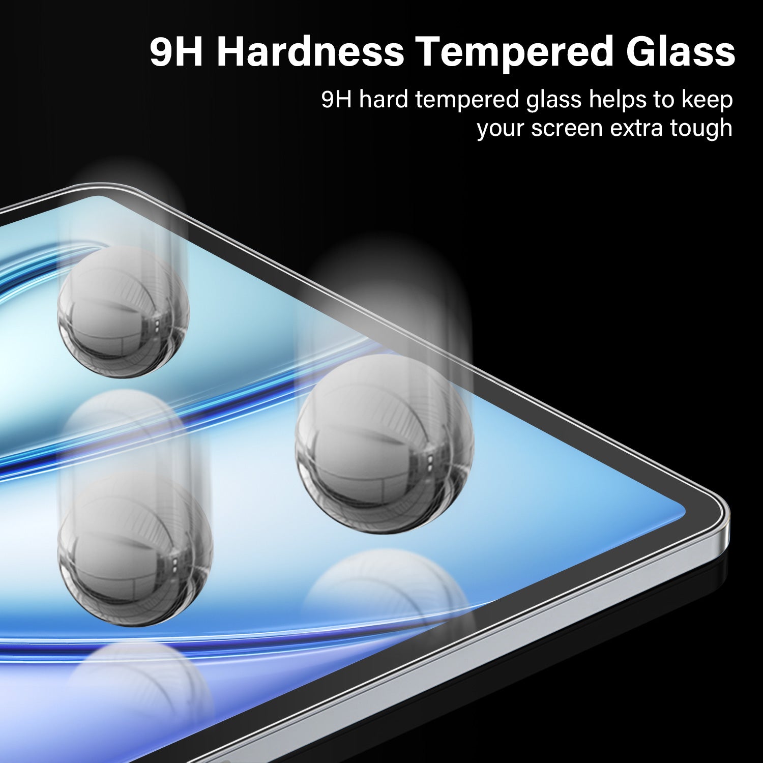 Tough On iPad A16 / iPad Air 11" 2024 / 2025 Screen Protector Full Cover Tempered Glass