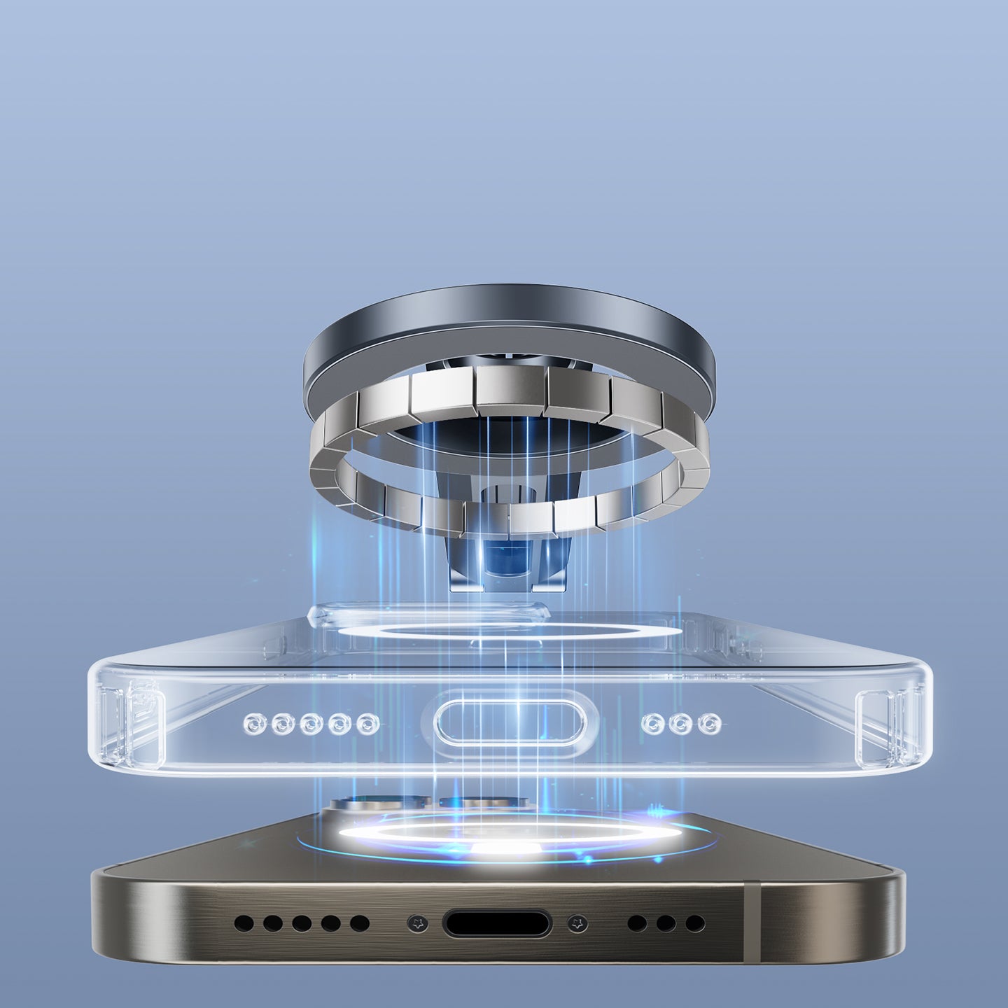 Magnetic Tripod Phone Holder Stand Grey