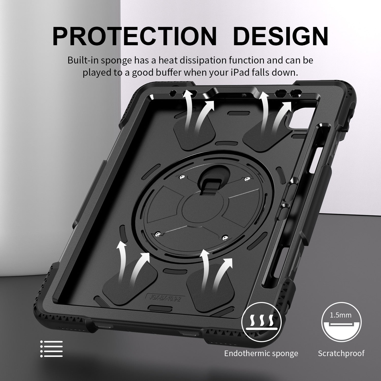 Tough On iPad Pro 2022 / 2021 / 2020 / 2018 11" Case Rugged Protection Black