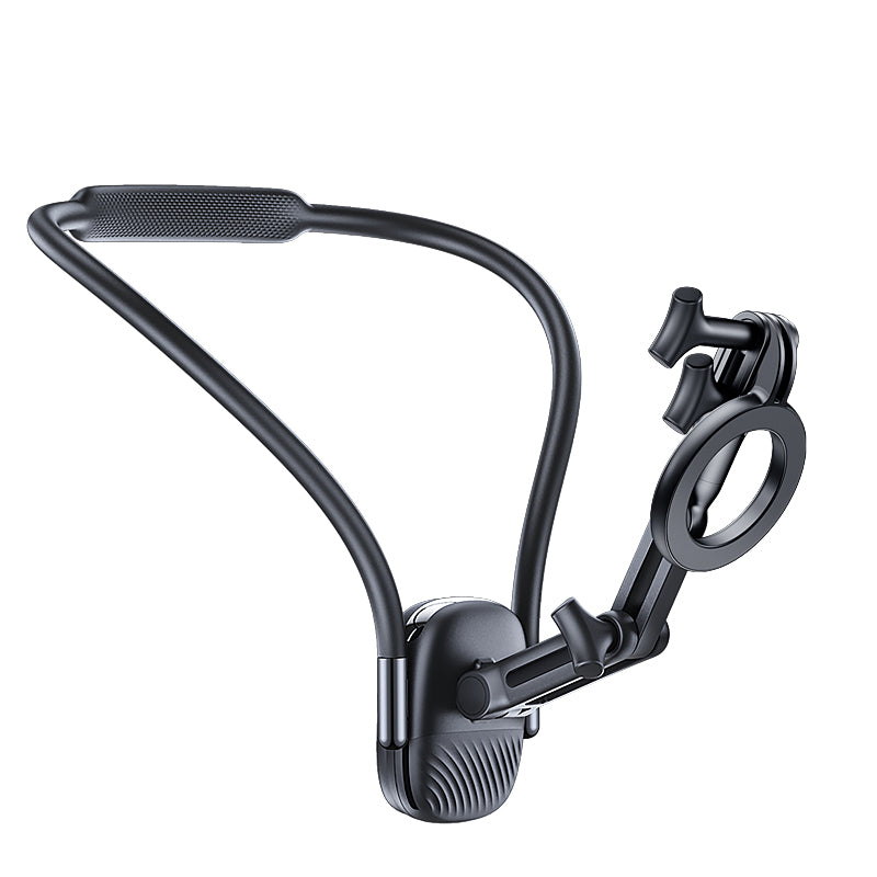 Adjustable Magnetic Neck Mount Phone Holder Black