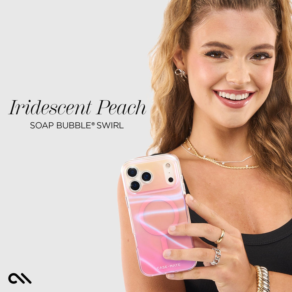 Case-Mate Peach Soap Bubble MagSafe Case for iPhone 17 Series