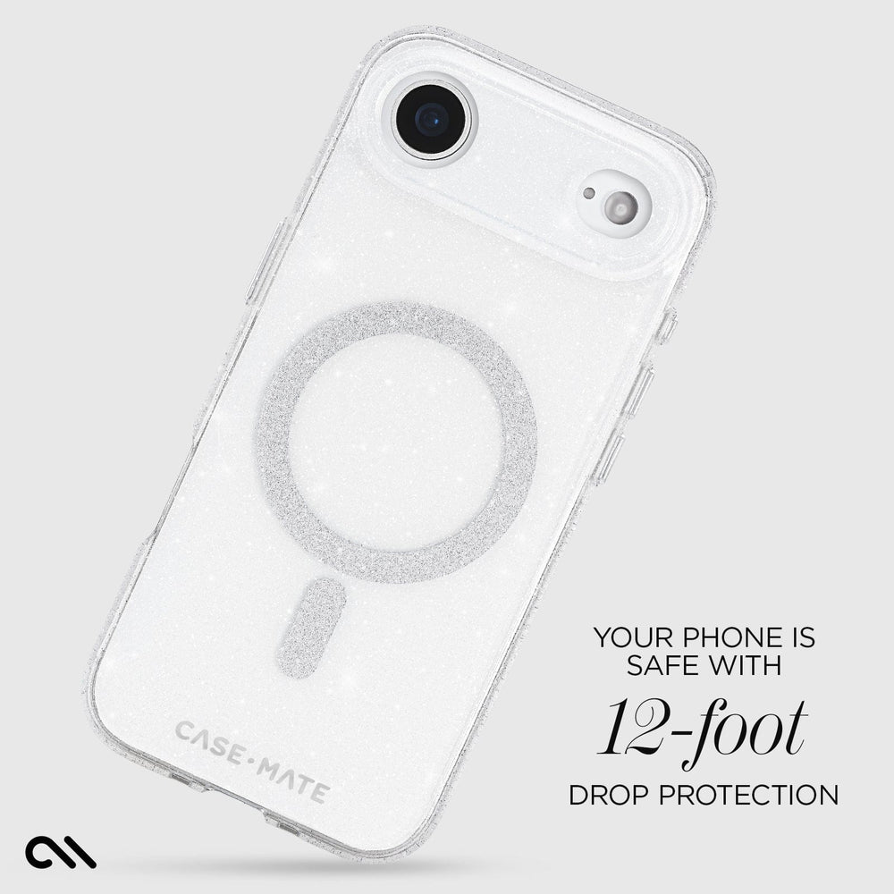 Case-Mate Sheer Twinkle Silver MagSafe Case for iPhone 17 Series