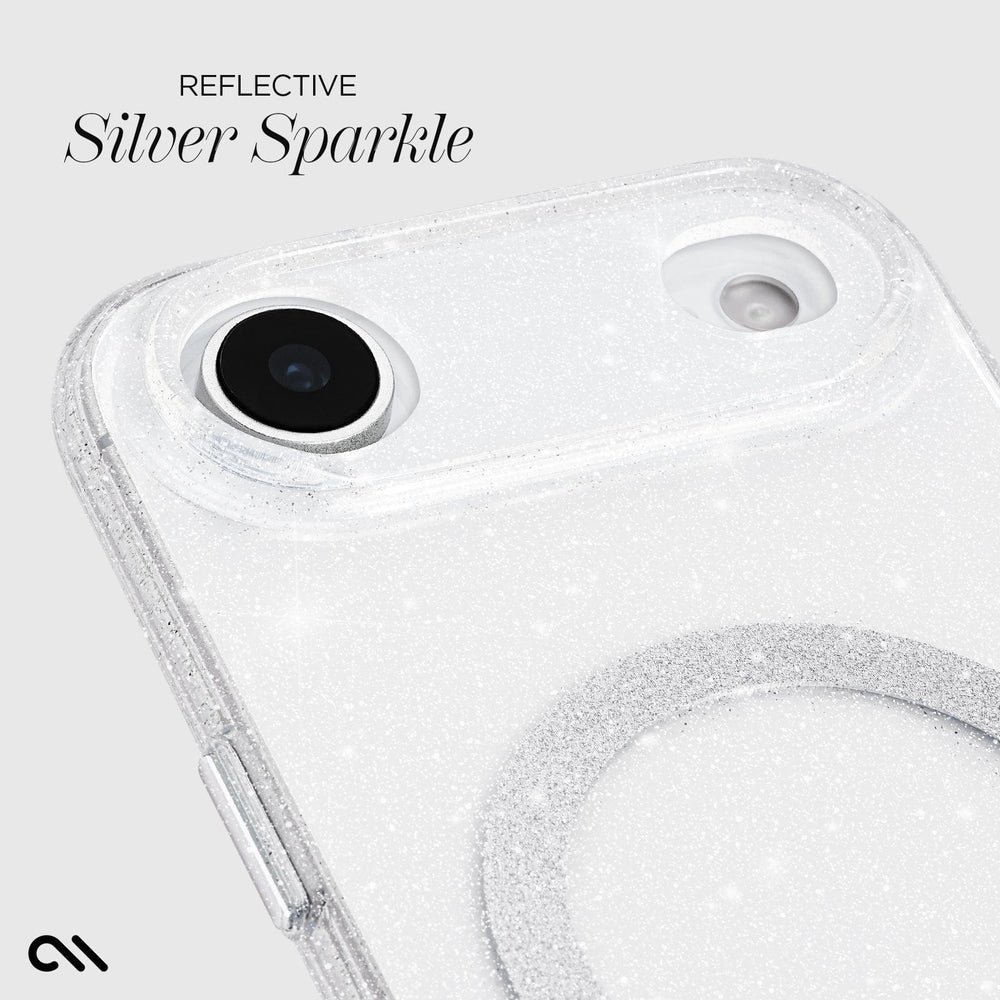 Case-Mate Sheer Twinkle Silver MagSafe Case for iPhone 17 Series
