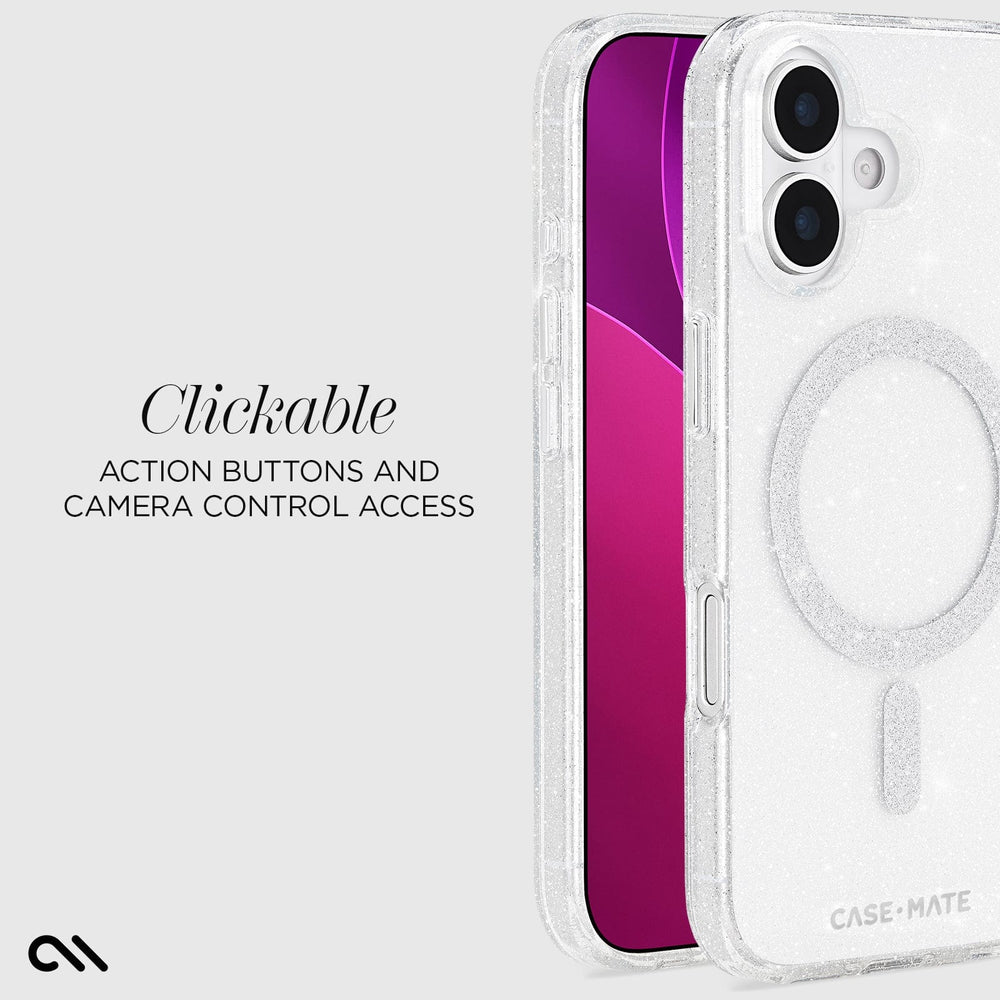 Case-Mate Sheer Twinkle Silver MagSafe Case for iPhone 17 Series