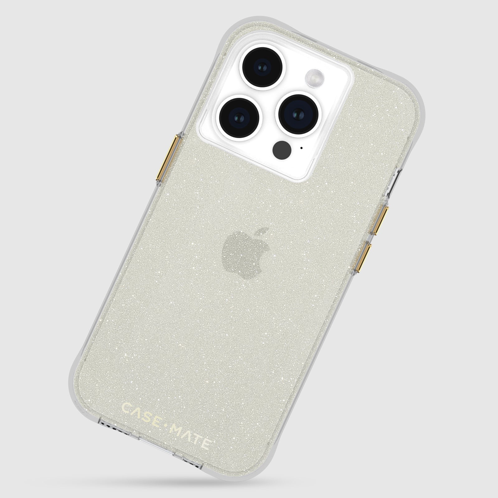 Case-Mate iPhone 15 Pro Case Sheer Crystal Gold with MagSafe