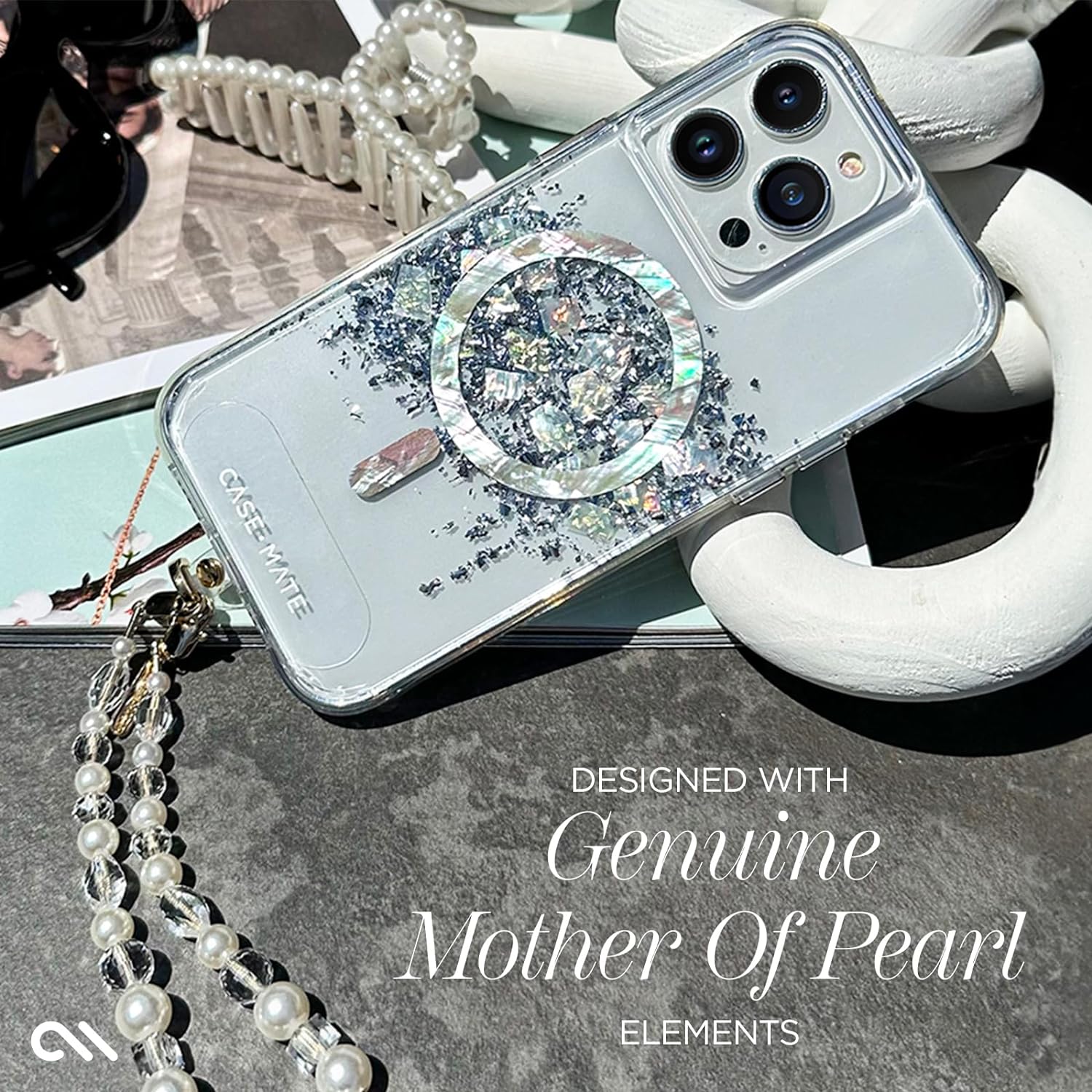 Case-Mate iPhone 15 Pro Max Case Karat Touch of Pearl with Magsafe