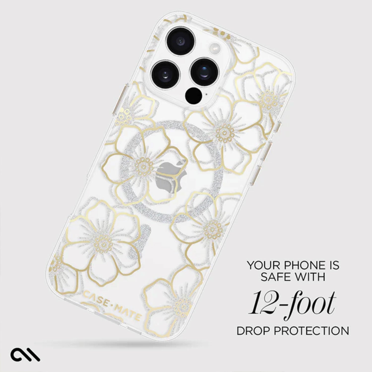 Case-Mate iPhone 16 Pro Max Case Floral Gems with MagSafe