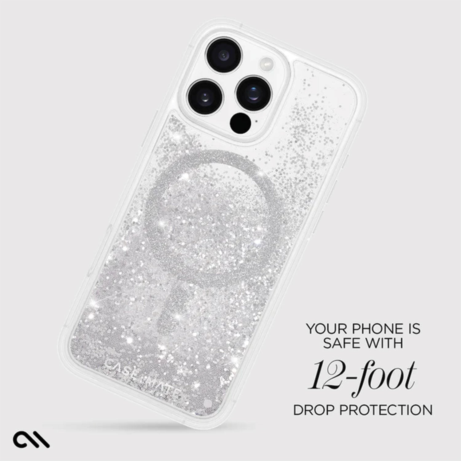 Case-Mate iPhone 16 Pro Max Case Waterfall Silver with MagSafe