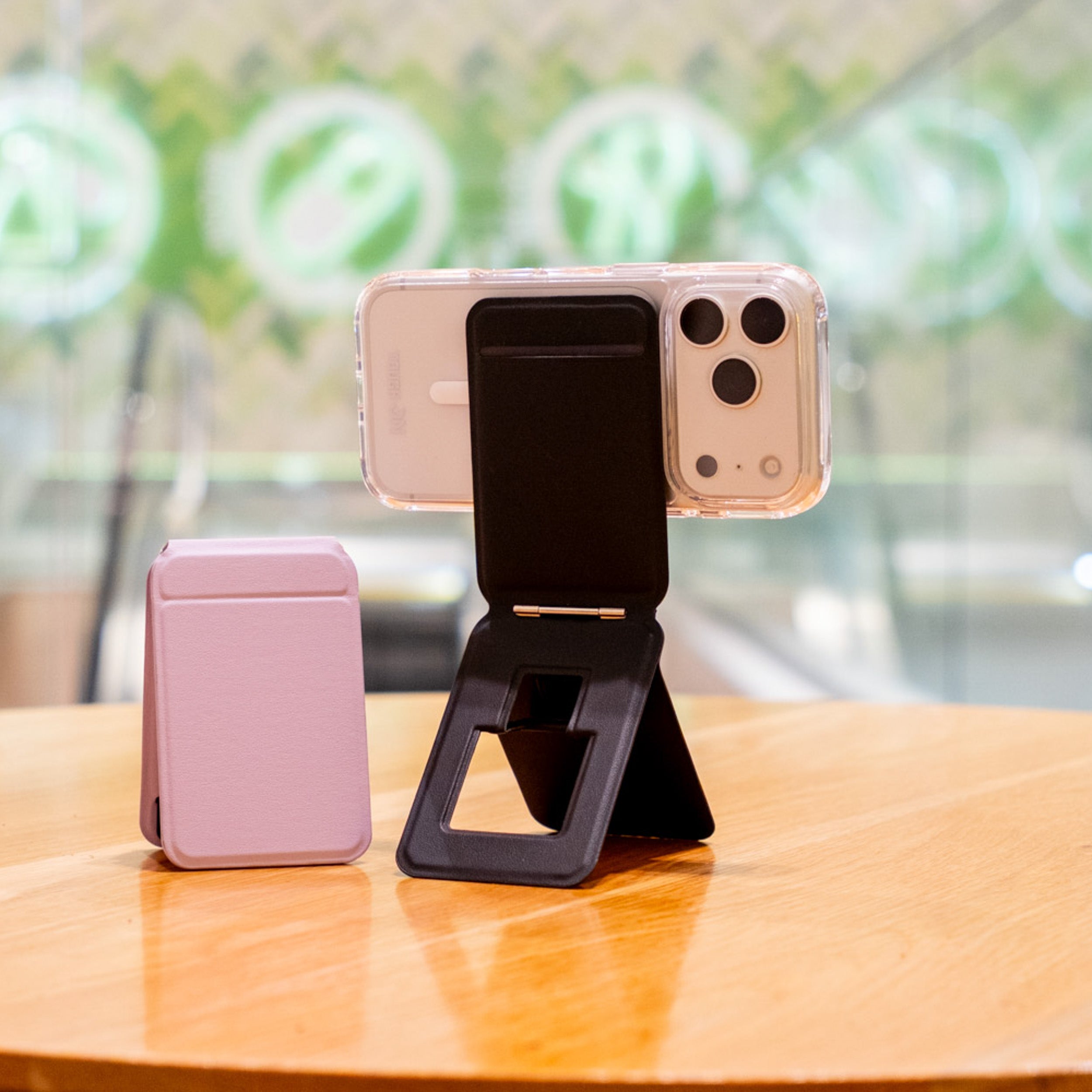 Magnetic Trifold Wallet With Stand And Tripod