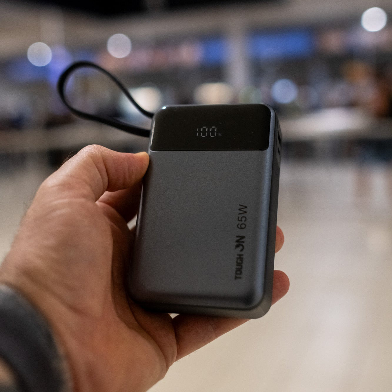Tough On 65W 20000mAh Power Bank Built-in USB-C Cable