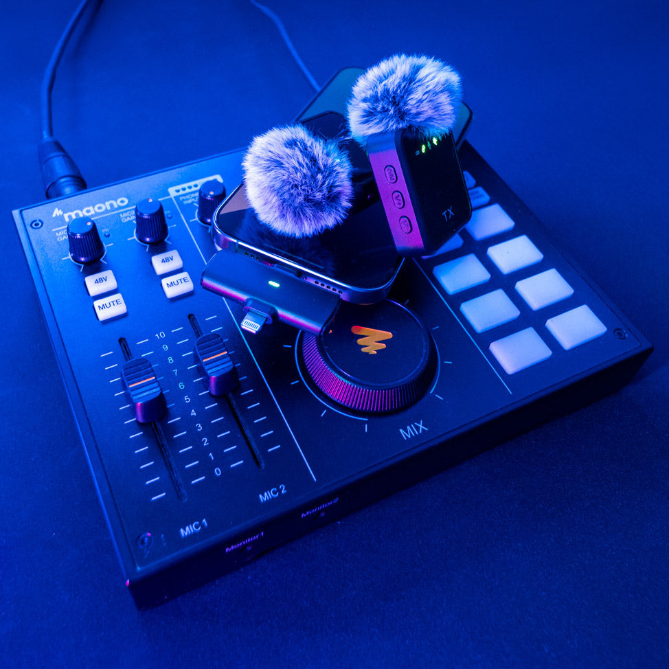 2 in 1 Wireless Microphone (lightning and USB-C adapter)