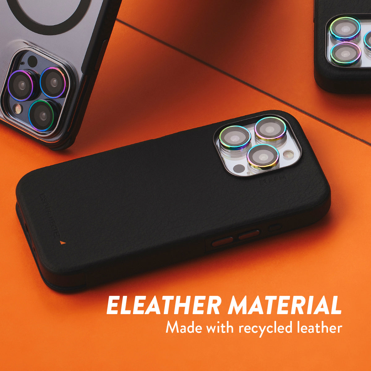 EFM iPhone 15 Pro Max Monaco D3O Leather Wallet Case Armour Black