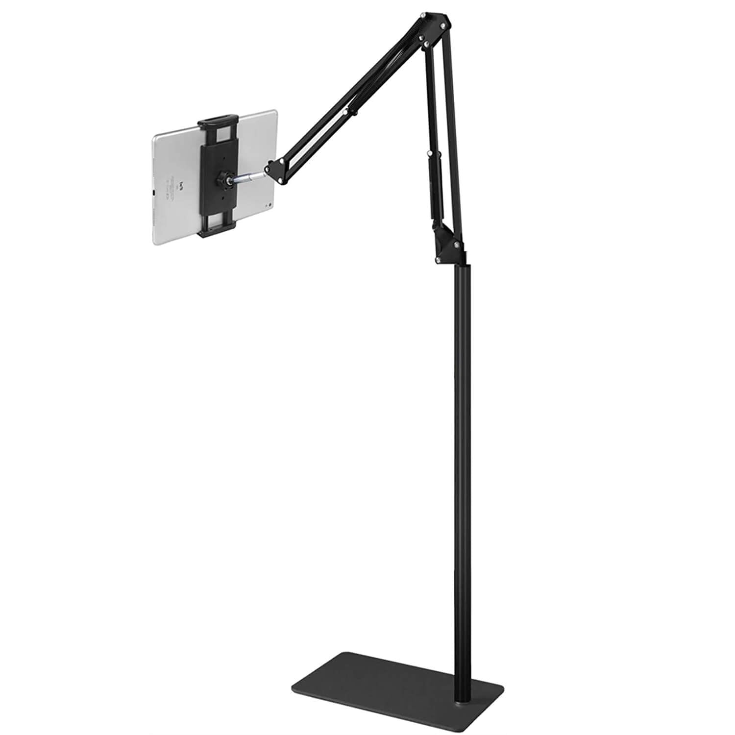 Adjustable Floor Stand With Phone & Tablet Holder