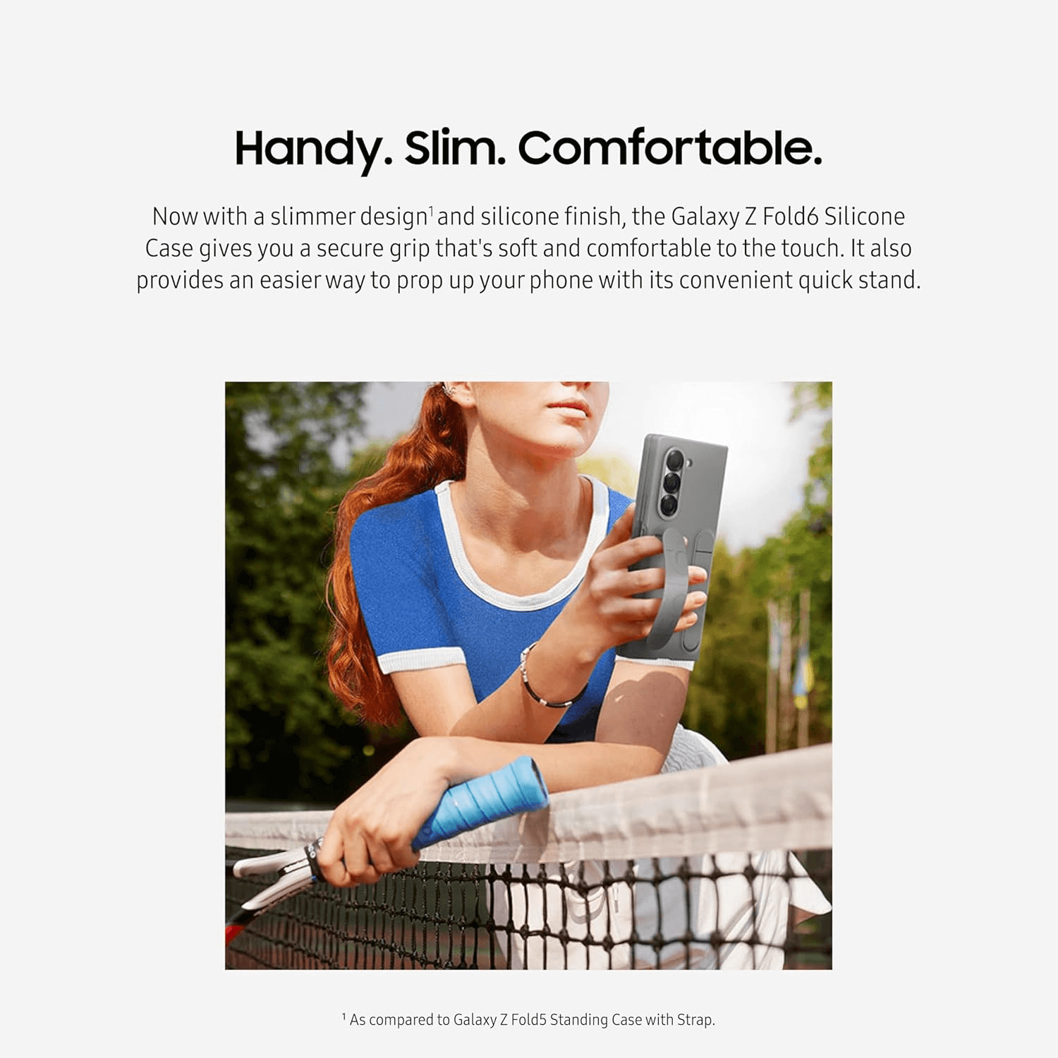 Samsung Galaxy Z Fold6 Silicone Case With Stand And Grip