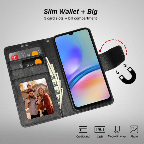 Hanman Samsung Galaxy A05s Leather Case Wallet