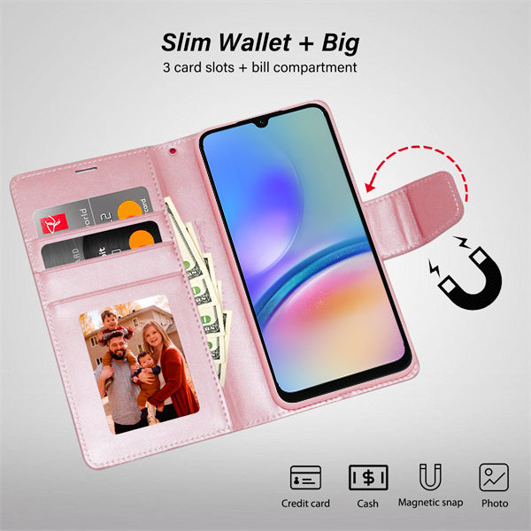 Hanman Samsung Galaxy A05s Leather Case Wallet