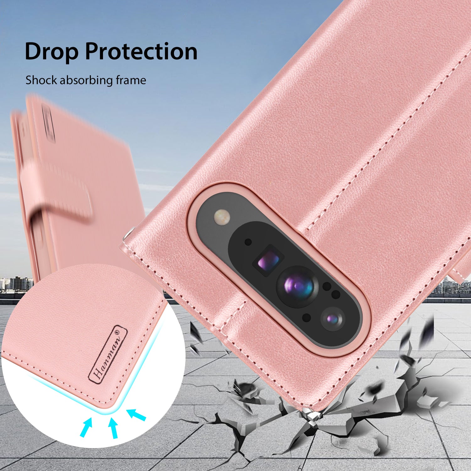Hanman Google Pixel 9 Pro Leather Case