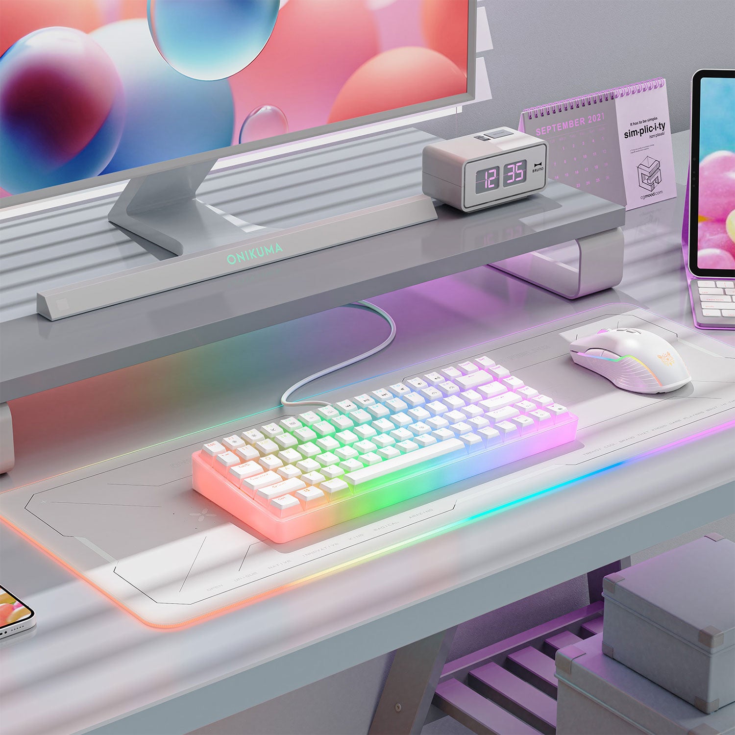 Onikuma G30 Gaming Wired Mechanical Keyboard with RGB Backlit