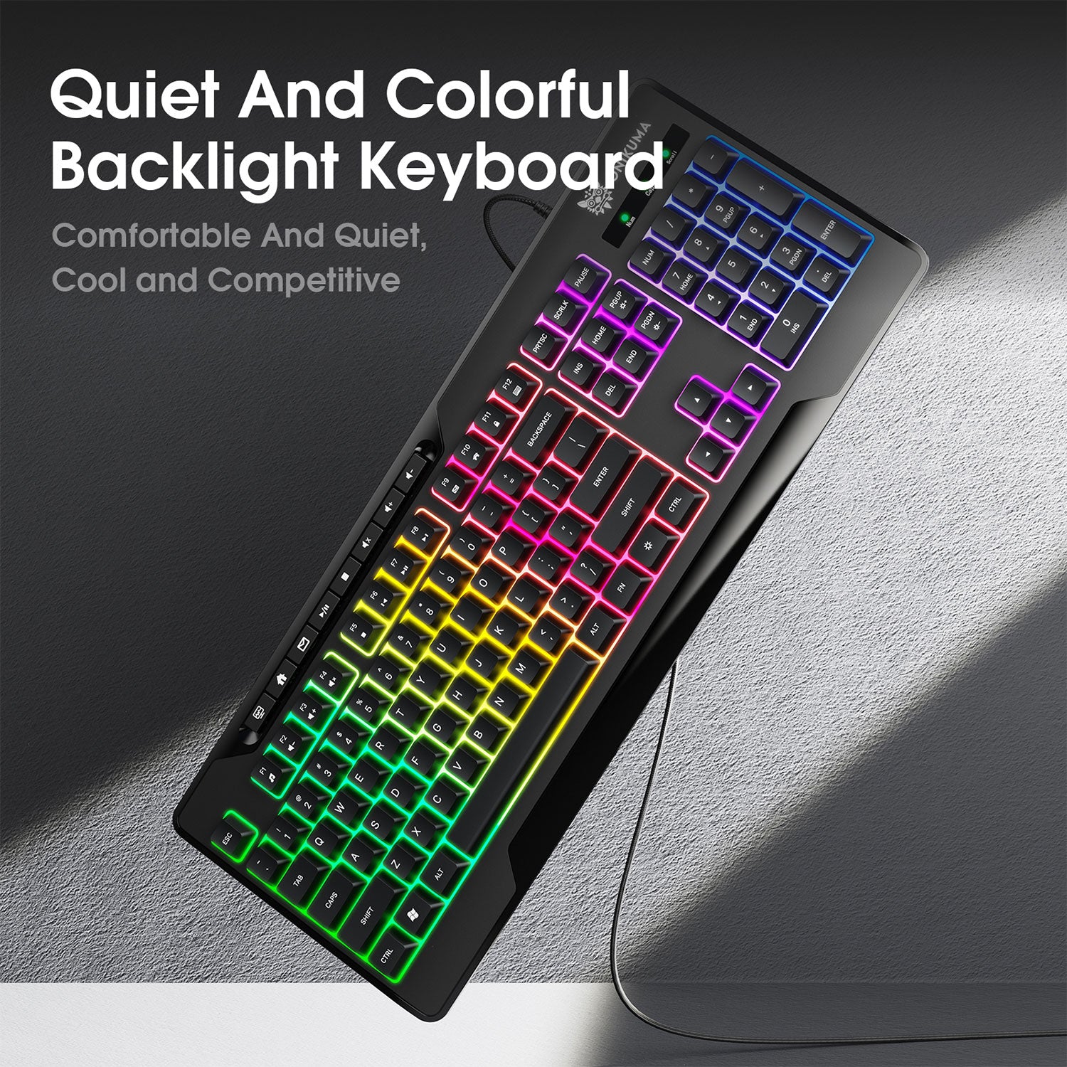Onikuma G32 Wired Gaming Keyboard with RGB Backlit