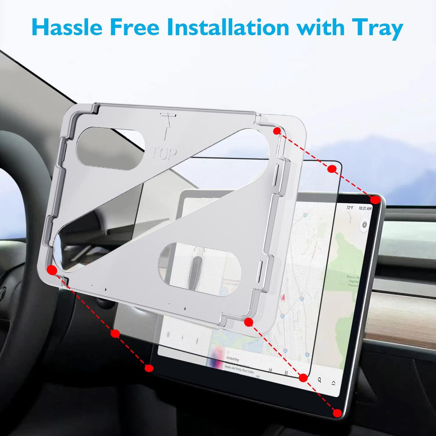 Tesla Model 3 / Y 15‘’ Tempered Glass Screen Protector with Installation Kit