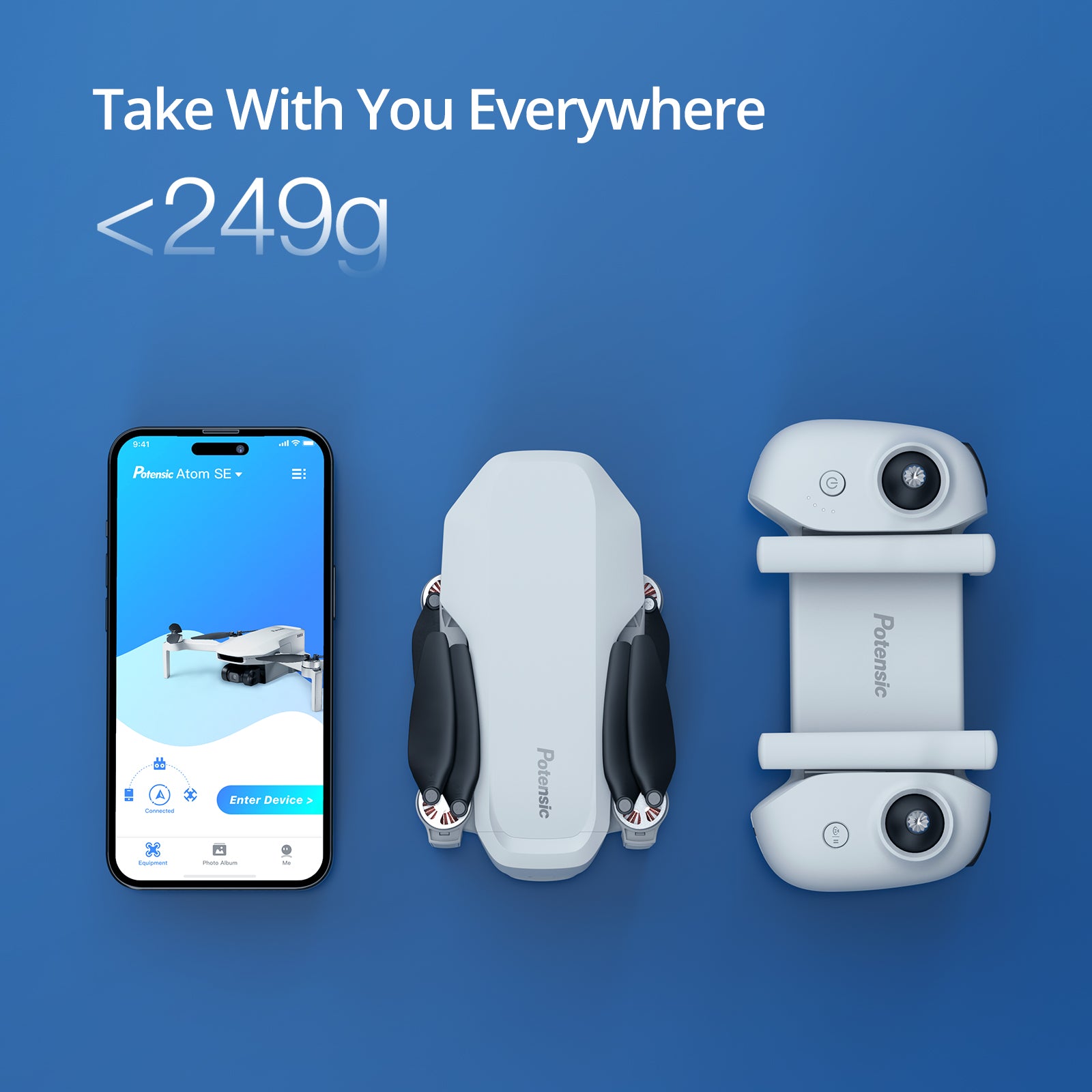 ATOM SE Sub 250 g Foldable GPS Drone with 4K HD EIS Camera