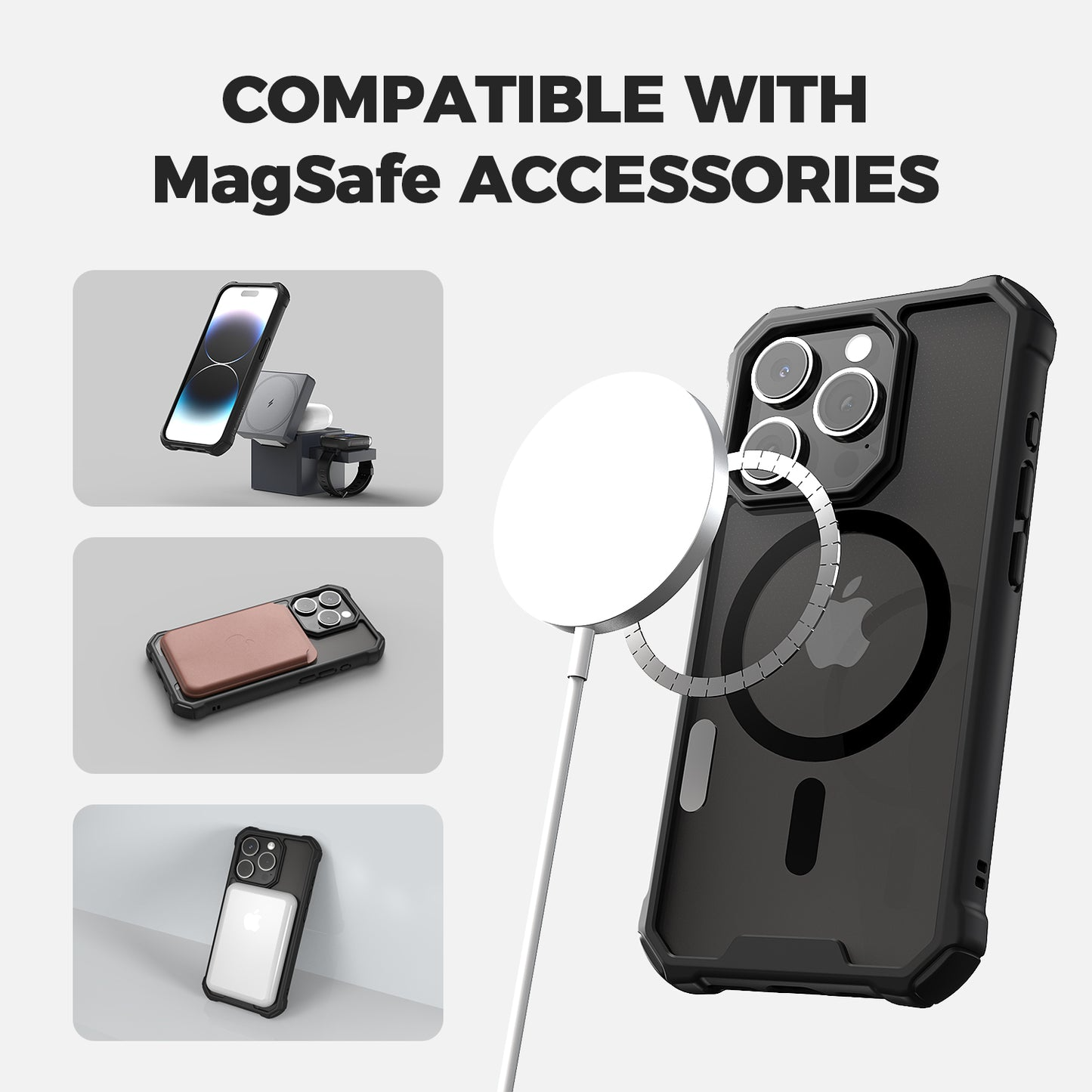 Raptic iPhone 15 Pro Case Air 2.0 with MagSafe Black