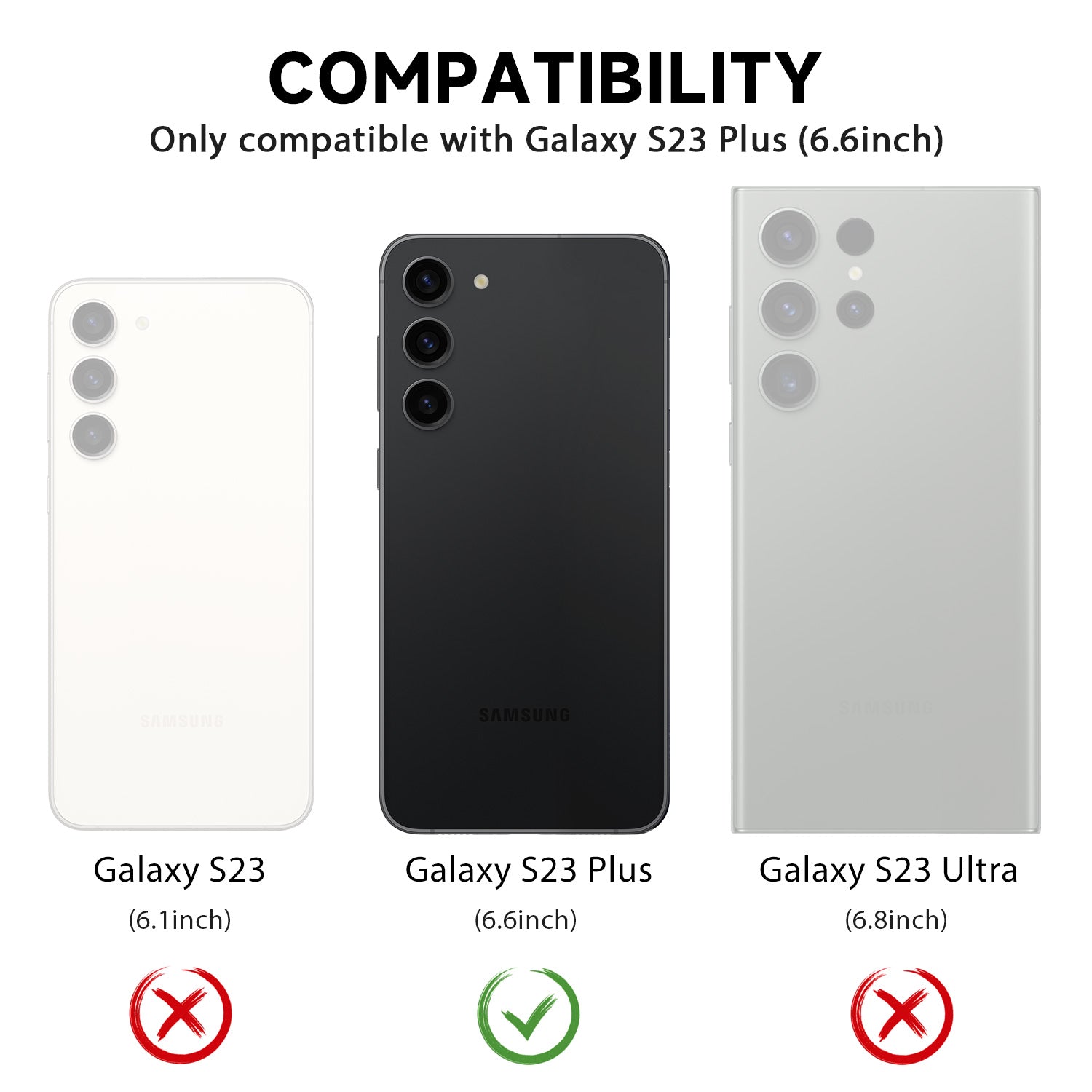 Ghostek Samsung Galaxy S23 Plus Case Covert 6 Ultra-Thin Clear