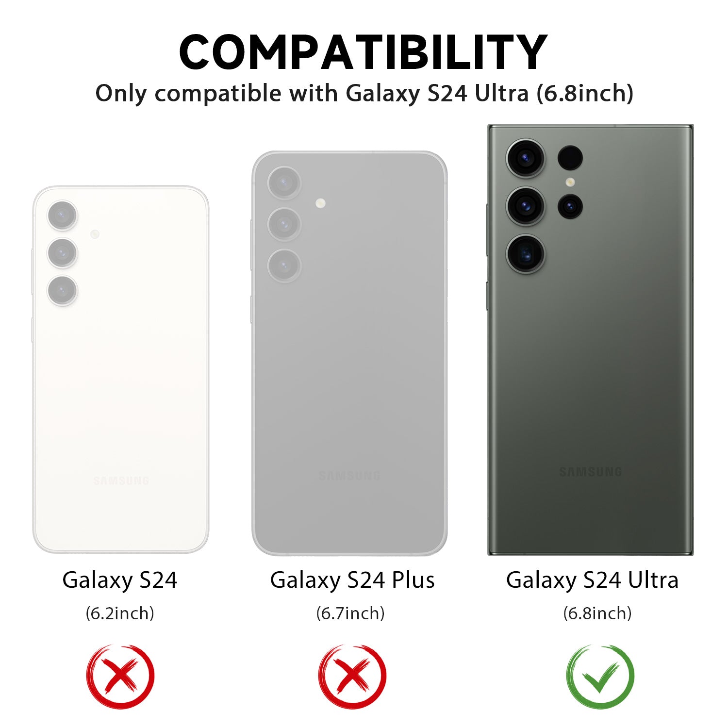 Ghostek Samsung Galaxy S24 Ultra 5G Case Covert 7 Ultra-Thin Clear