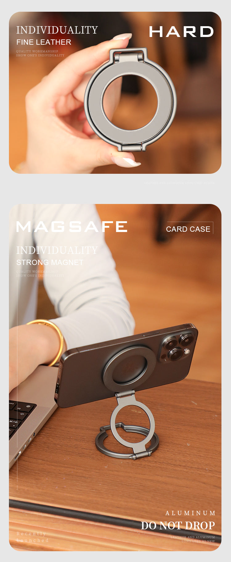 Tough On MagStand Foldable Magnetic Phone Grip with Kickstand