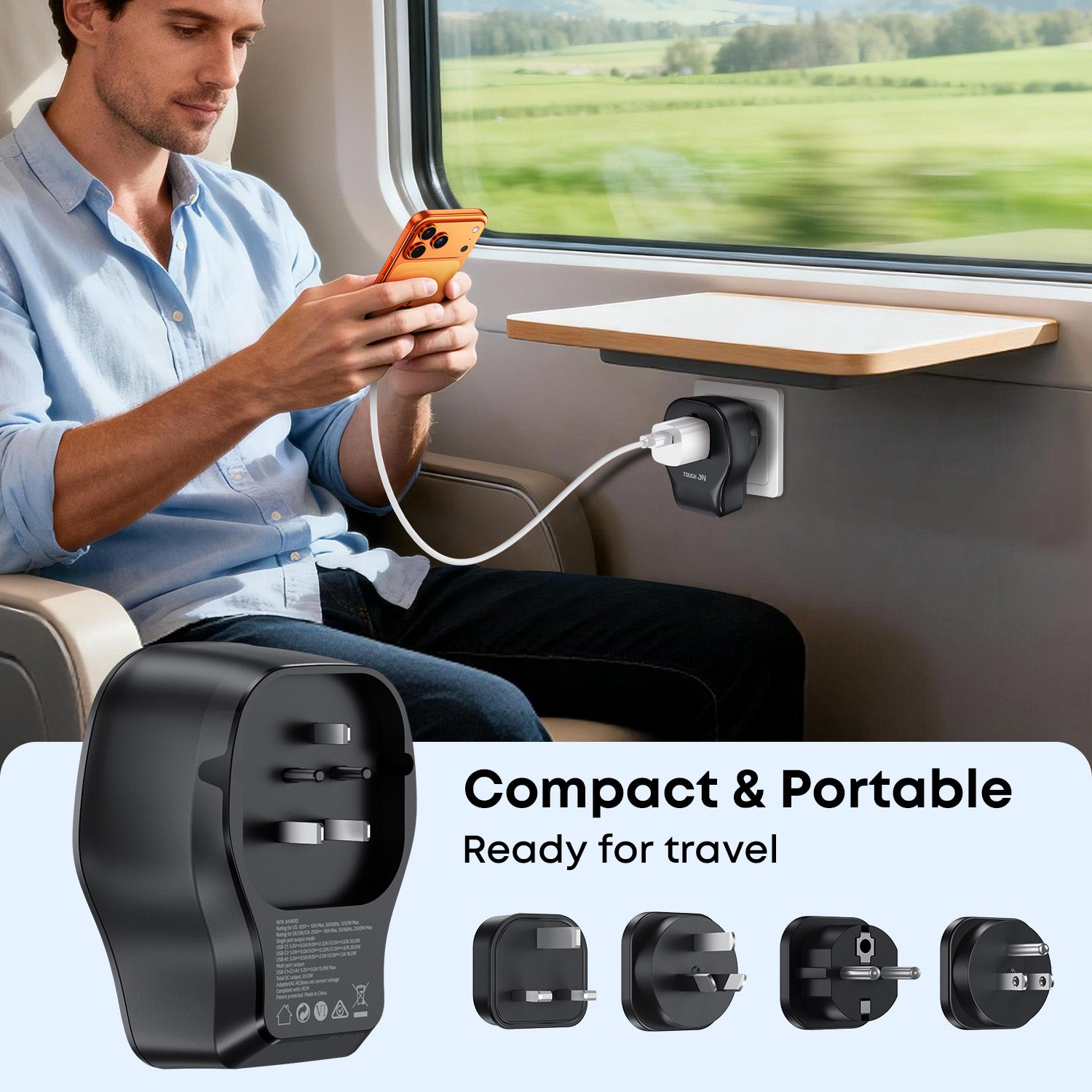 Tough On 20W Universal Travel Charger with 4 Plug Adapter