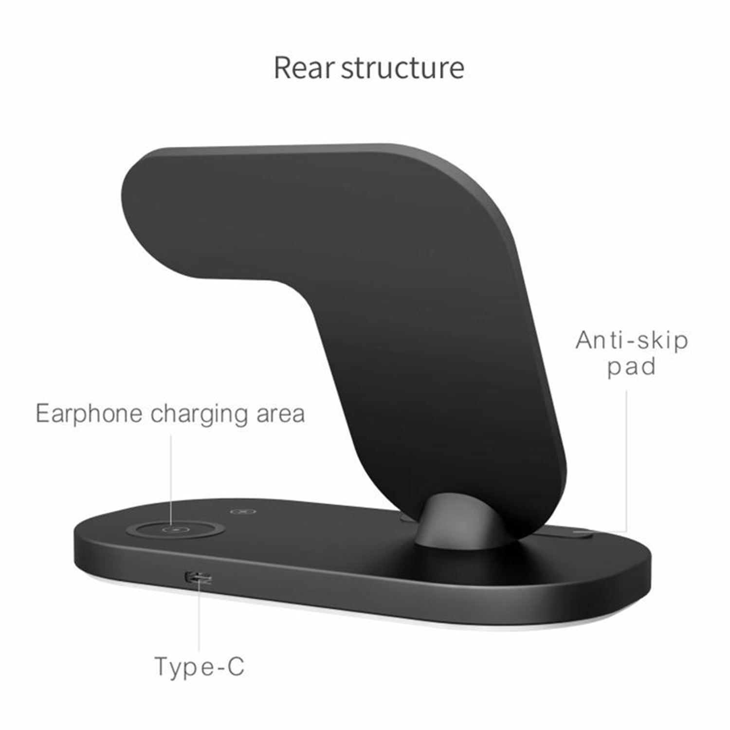 Tough On 3 in 1 Wireless Charger Stand Dock for Apple iPhone Watch Airpods