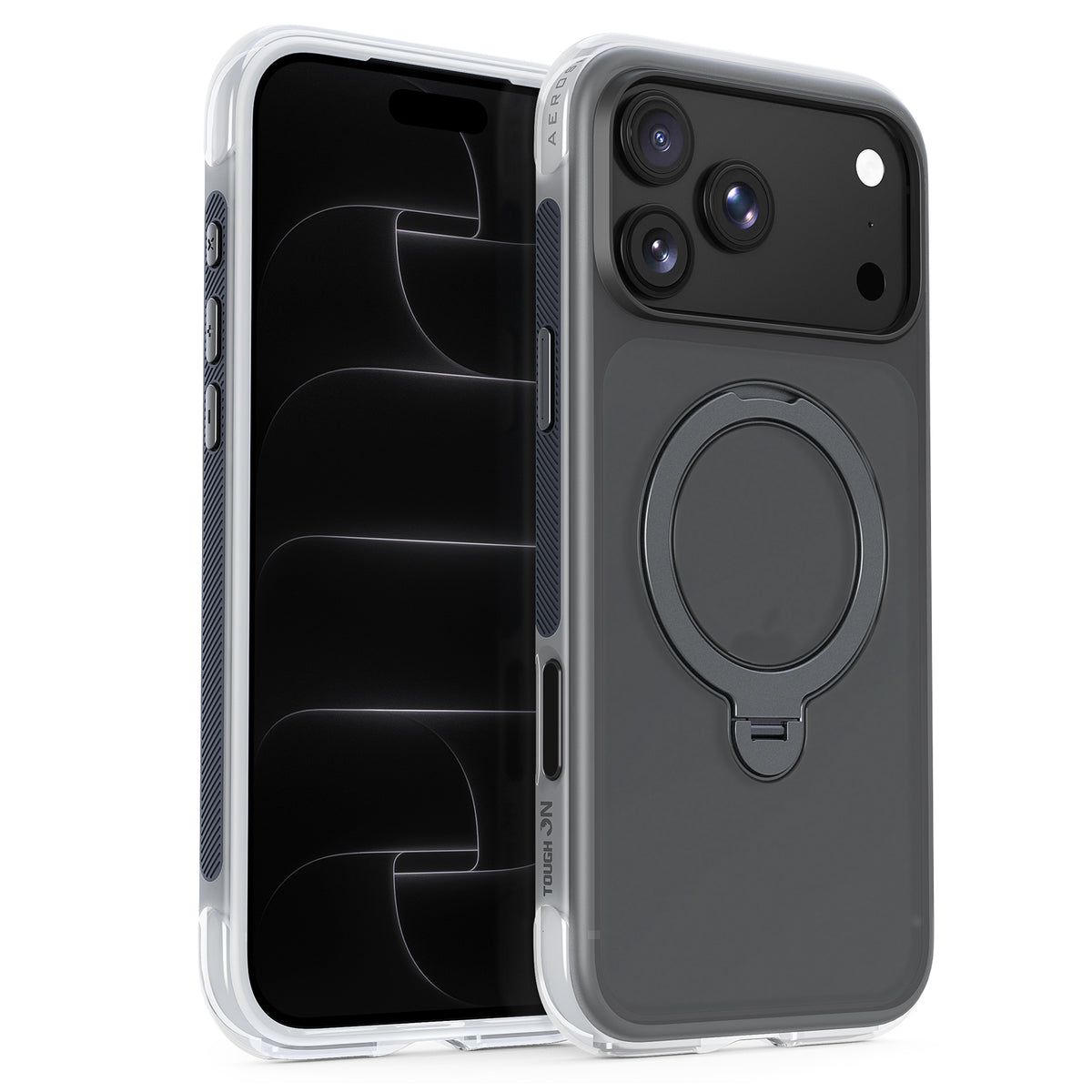 Tough On AeroShield Magnetic Case for iPhone with Air-Cushion & 360° Stand