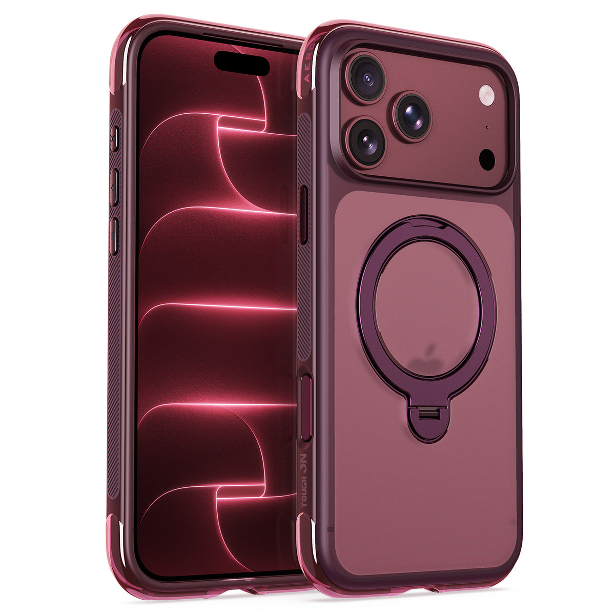 Tough On AeroShield Magnetic Case for iPhone with Air-Cushion & 360° Stand