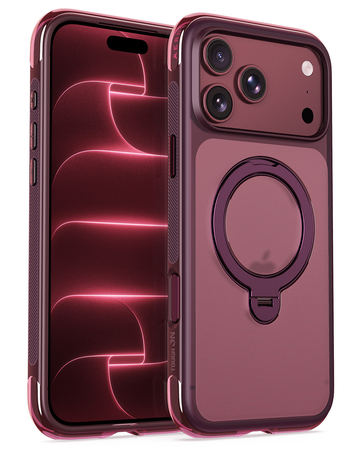 Tough On AeroShield Magnetic Case for iPhone with Air-Cushion & 360° Stand