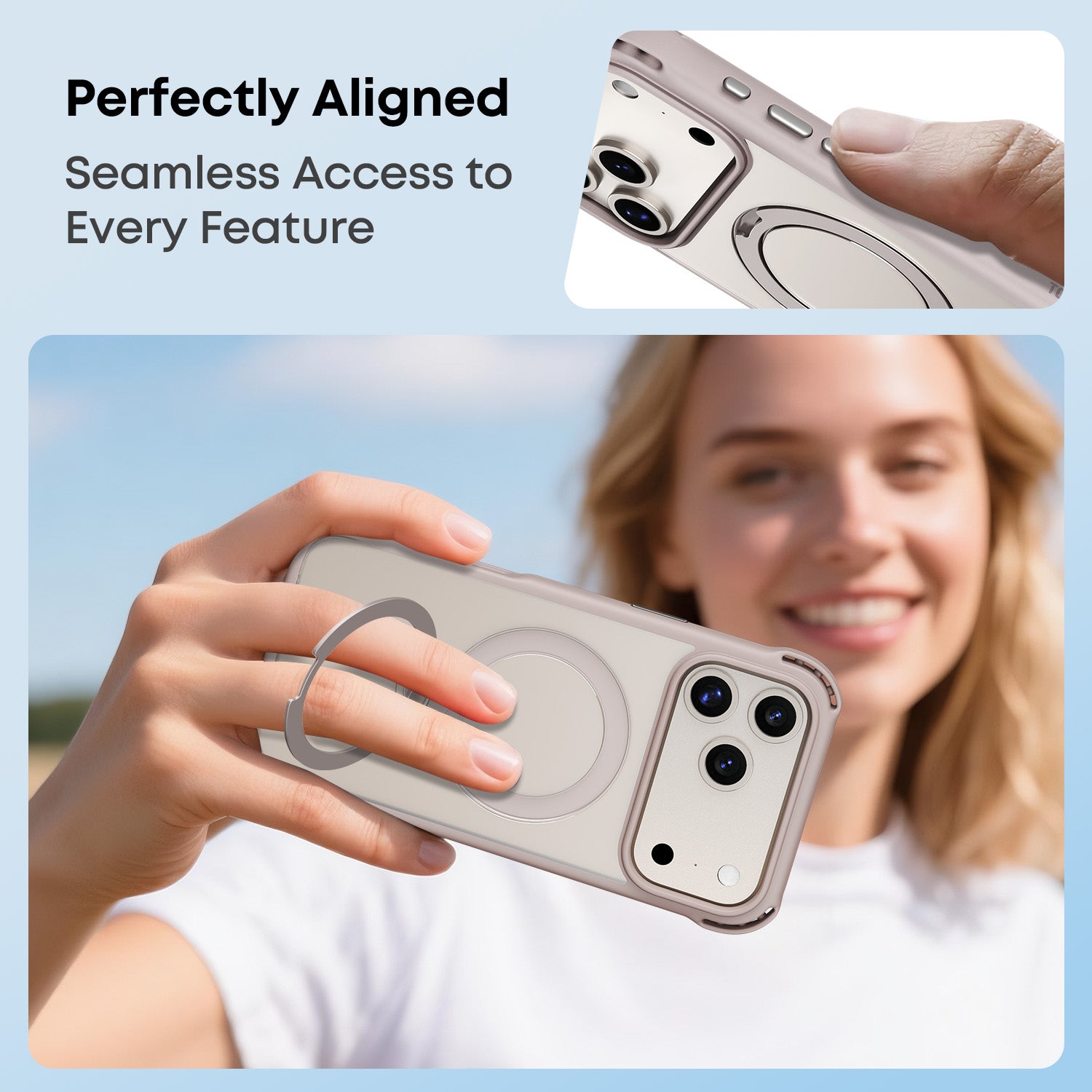 Tough On Armour Case with Ring Holder Stand MagSafe Compatible for iPhone 17 Series