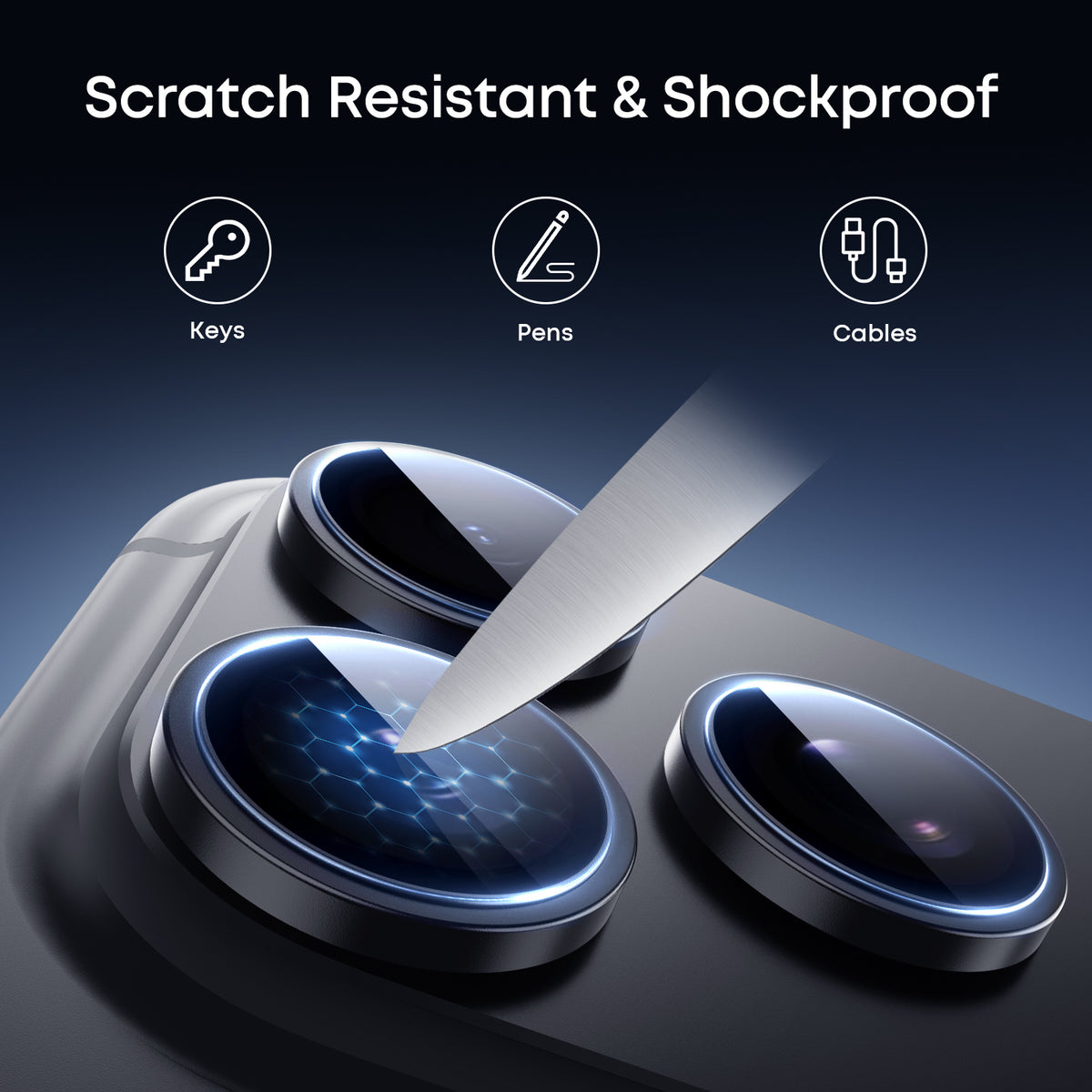 Tough On Camera Lens Protector Tempered Glass for iPhone