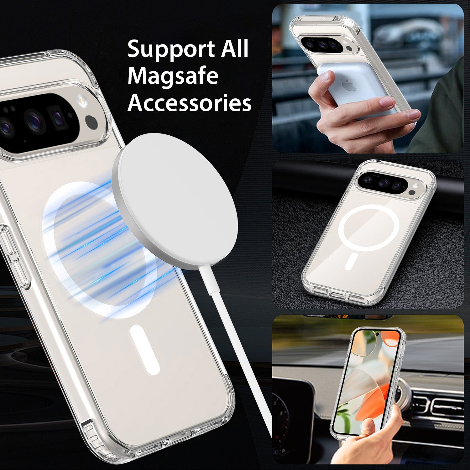 Tough On Google Pixel 10 Pro XL Case Clear Air with MagSafe