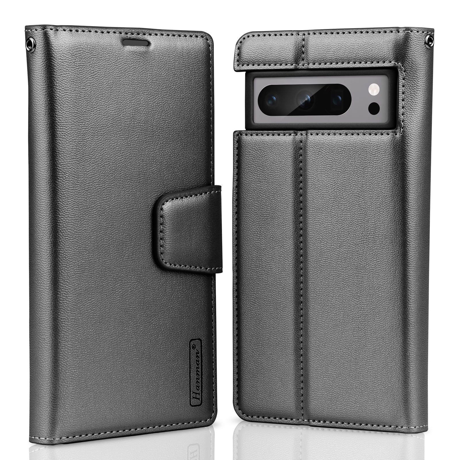 Tough On Google Pixel 8A Hanman Leather Case Black