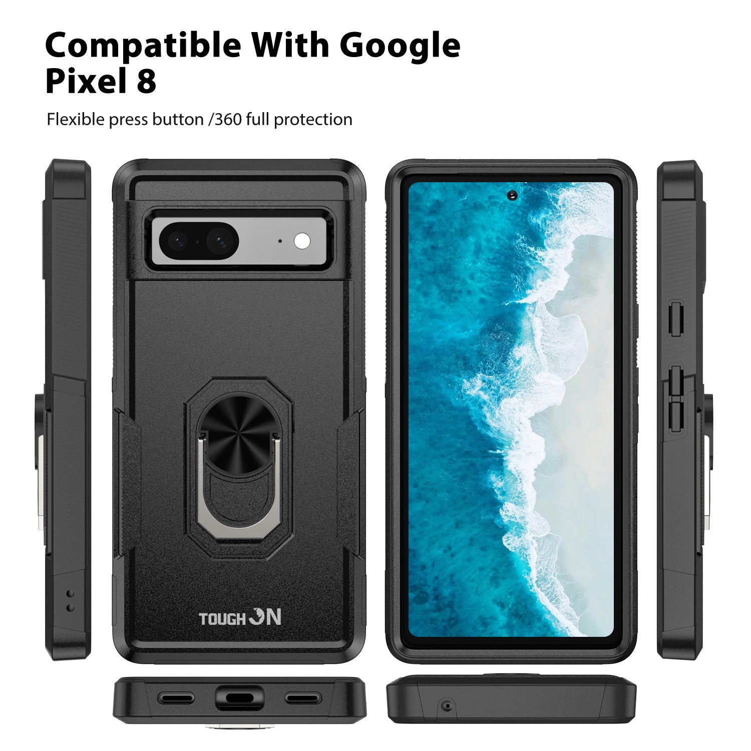 Tough On Google Pixel 8 Case Tough Armor Black