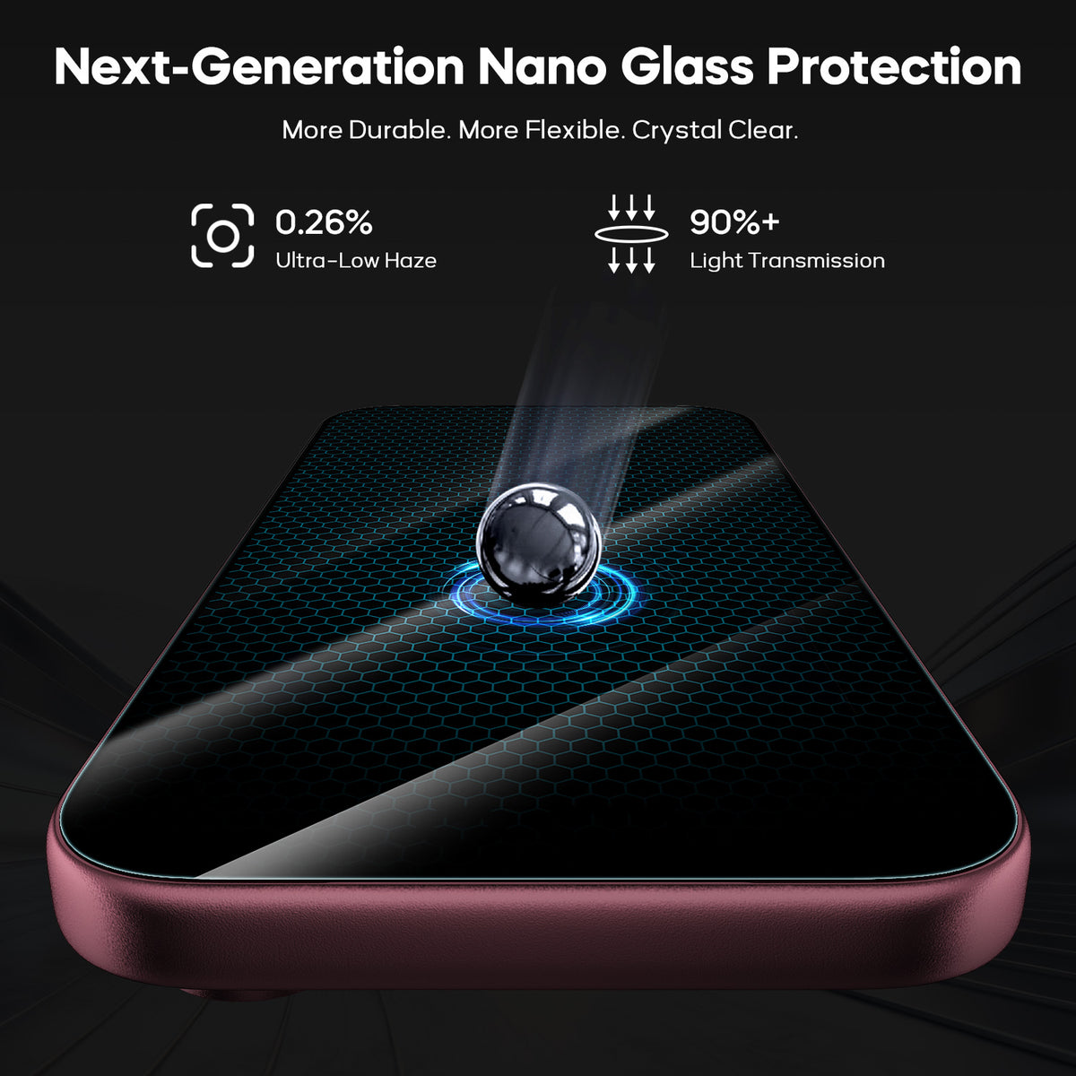 Tough On Privacy Nano Glass Screen Protector for iPhone