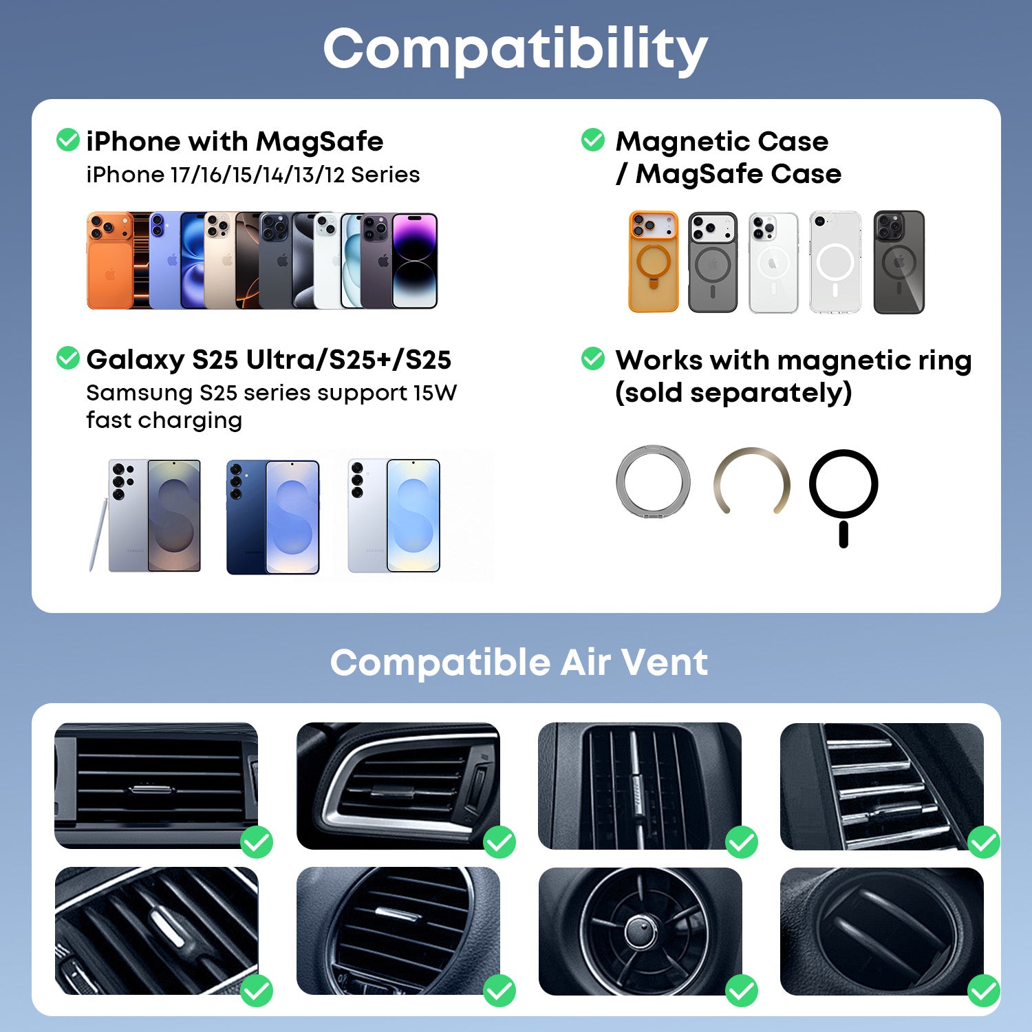 Tough On MagCool Qi2 Wireless Car Charger with Active Cooling