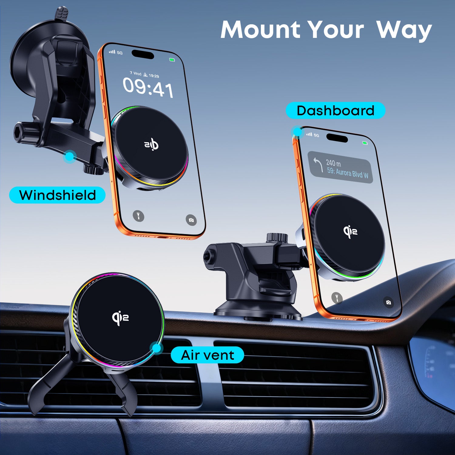 Tough On MagCool Qi2 Wireless Car Charger with Active Cooling