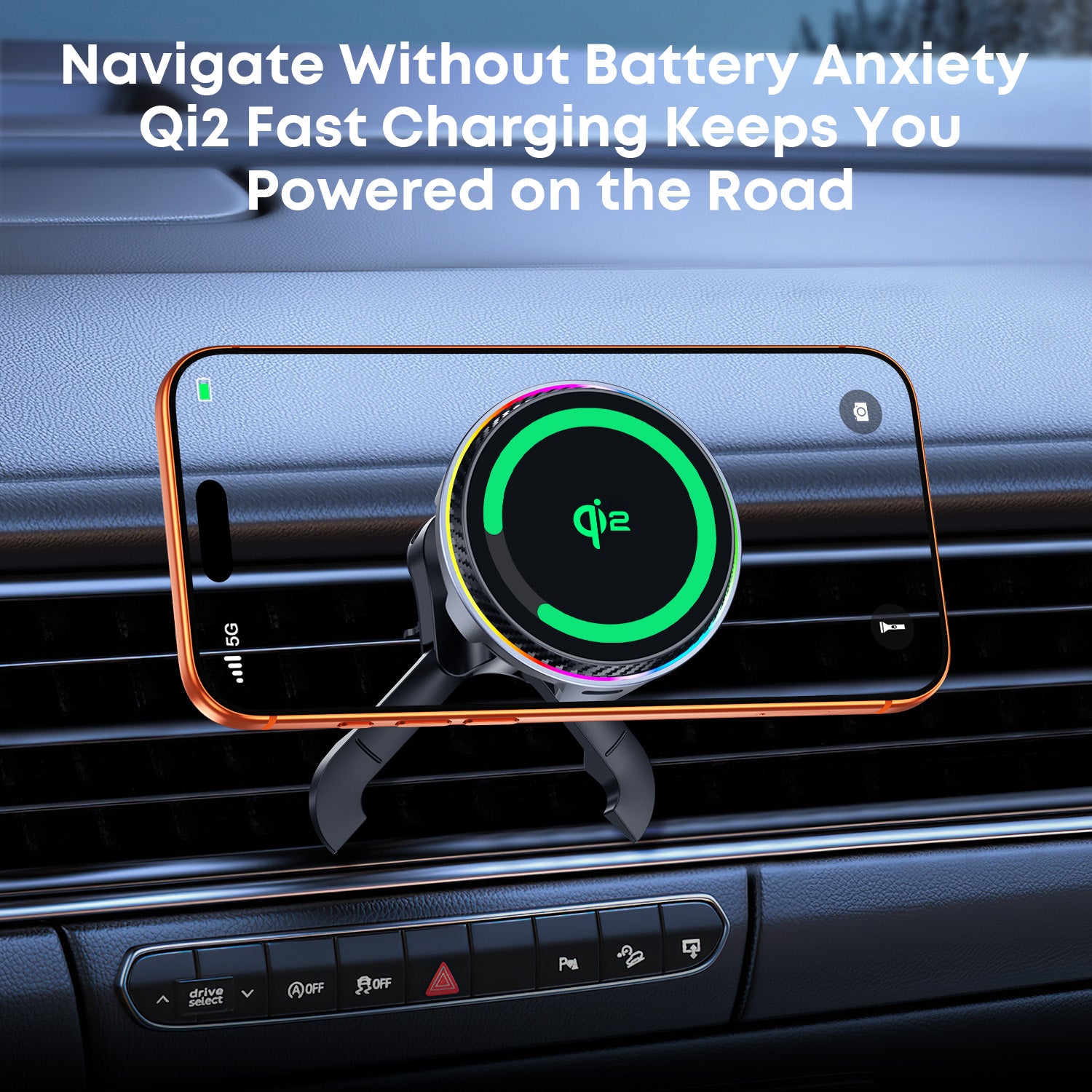 Tough On MagCool Qi2 Wireless Car Charger with Active Cooling